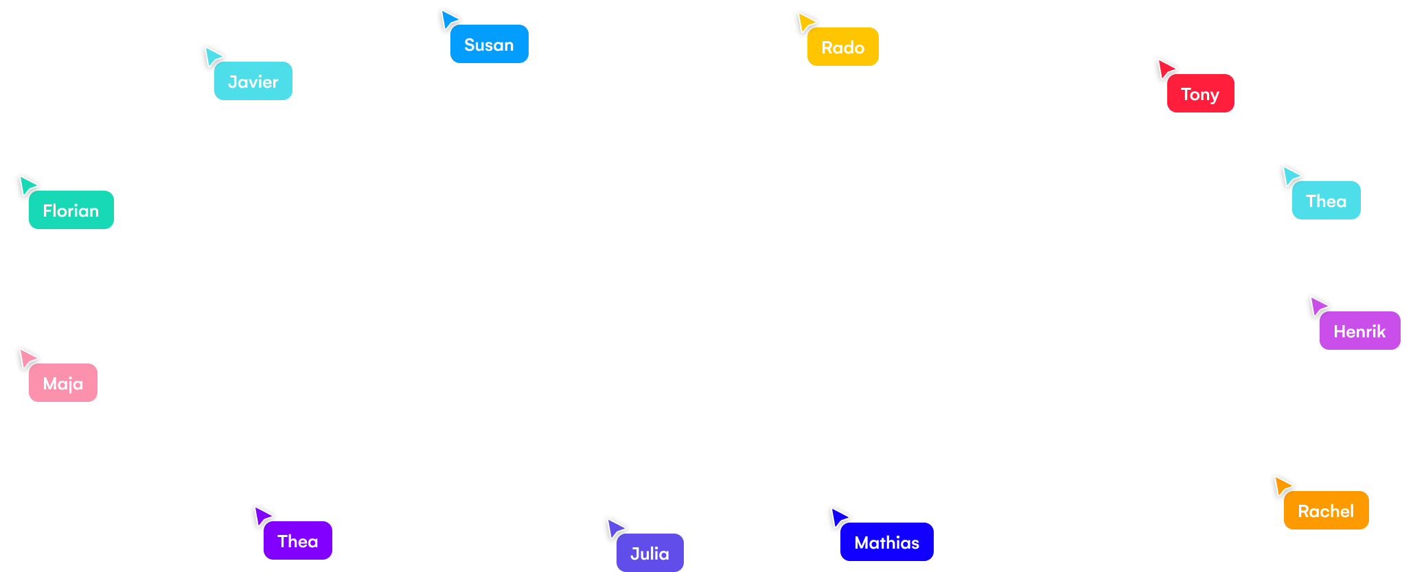 Uizard team members cursors